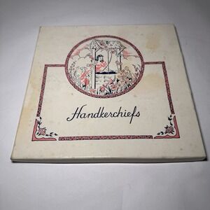 HOLLAND GIRL HANDKERCHIEFS  Antique Vintage Crochet set of 2 original box